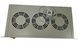 Fan shelf 19" 1U, 3 fans, 220V with thermostat DYN-FS-3F-T