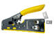 Обжимной инструмент для коннекторов проходного типа RJ45/RJ12 с резаком и кольцевым зажимом желтый NET-HT-002TУ