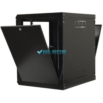 Photo of Wall-mounted server cabinet 19", 18U, 907&times;600&times;600 mm (H&times;W&times;D), knock-down, black, UA-MGSW1L186B &ndash; buy online with delivery across Ukraine at Net-server
