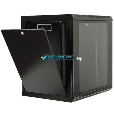Photo of Wall-mounted server cabinet 19", 18U, 907&times;600&times;600 mm (H&times;W&times;D), knock-down, black, UA-MGSW1L186B &ndash; buy online with delivery across Ukraine at Net-server