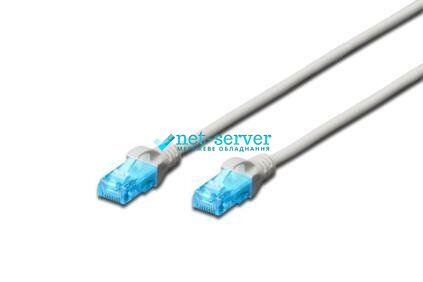 Patch-cord molded 1m, cat.5e, UTP, AWG 26/7, CCA, PVC, white DIGITUS DK-1512-010/WH