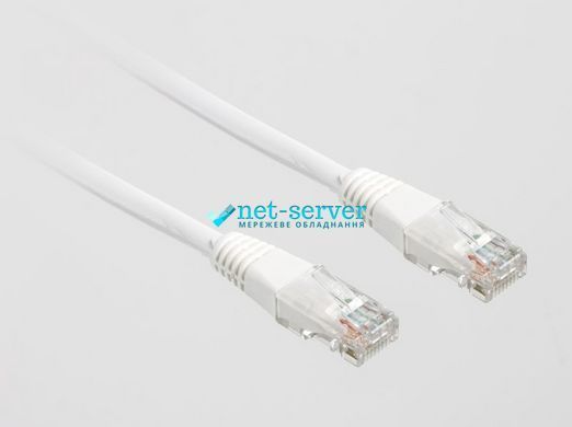 Photo of Patch cord network UTP Cat 5e Cablexpert PP12-10M-W, 10 m, white, RJ45-RJ45, molded, 50u &ndash; buy online with delivery across Ukraine at Net-server