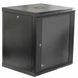Wall-mounted server cabinet 19", 18U, 907&times;600&times;600 mm (H&times;W&times;D), knock-down, black, UA-MGSW1L186B