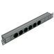 Network filter 19" with 6 sockets, C14 connector, without cord, Kingda KD-GER(16)N1006WKPB19A-C14
