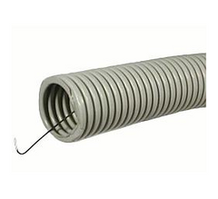 Corrugated pipe with pull Ø20/14.1 mm, PVC, 50 m gray KOPOS