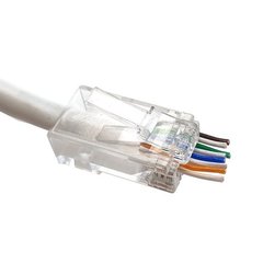 Feed-through network connectors RJ45, 8p8c, UTP, cat.5e, WT-6086A-CAT.5E