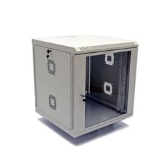 Wall-mounted server cabinet 19", 15U, 773x600x600mm (H*W*D), collapsible, gray, UA-MGSWA156G