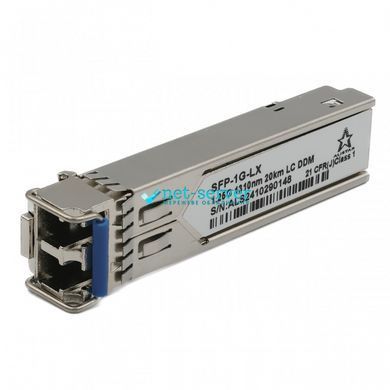 Фото Оптический SFP-модуль Alistar 1G для одномодового волокна, 2SM, разъём LC, дальность 20 км, длина волны 1310 нм, DDM SFP-1G-LX &ndash; купить с доставкой по Украине в интернет-магазине Net-server