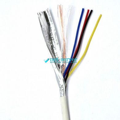 Cable for signaling 4x0.22, copper, stranded, shielded,100 m. ALARM4