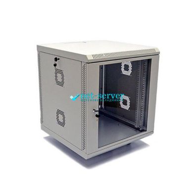 Wall-mounted server cabinet 19", 15U, 773x600x600mm (H*W*D), collapsible, gray, UA-MGSWA156G