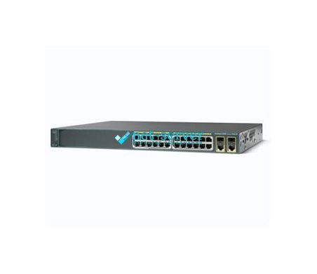 Cisco Catalyst 2960 Plus 24 10/100 PoE + 2 T/SFP LAN Lite Switch