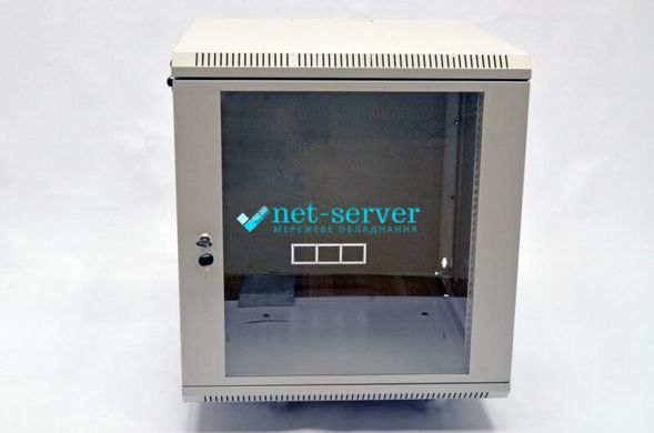 Wall-mounted server cabinet 19", 15U, 773x600x600mm (H*W*D), collapsible, gray, UA-MGSWA156G