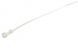 Tie with screw hole, 205x4.2 mm, 100 pcs, white, CMS TCV-205Z
