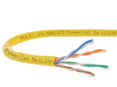 Кабель вита пара UTP cat.5e, PVC, 305м, жовтий Molex 39-504-PS