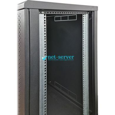Фото Шафа настінна 19", 18U, Ш600 х Г600 х В907, розбірний, скло, чорний ES-Е1860B &ndash; купити з доставкою по Україні в інтернет-магазині Net-server