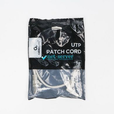 Фото Патч-корд сетевой UTP Cat 5e Cablexpert PP12-0.7M, 0.7м, серый, RJ45-RJ45, литой, 50u &ndash; купить с доставкой по Украине в интернет-магазине Net-server