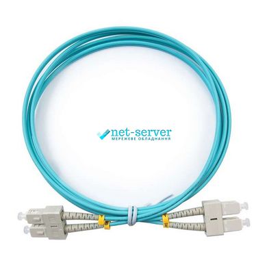 Optical patch cord SC/UPC-SC/UPC, MM(OM3), 1m, Duplex UPC-1SCSC(MM)D(ON)