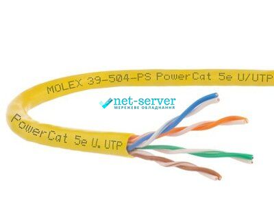 Twisted pair cable UTP cat.5e, PVC, 305m, yellow Molex 39-504-PS