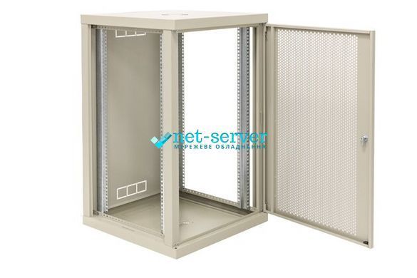 Фото Шкаф серверный настенный 19" 18U, 917x570x580мм (В*Ш*Г) Wallmount Lite 1858-П-ШН &ndash; купить с доставкой по Украине в интернет-магазине Net-server