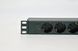 Network filter 19" with 9 sockets, C14 connector, without cord, Kingda KD-GER(16)N1009WKPB19A-C14