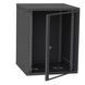 Server cabinet IP 19" 22U 600x450 collapsible, tempered glass, black