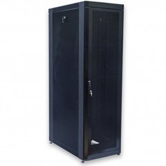 Floor-standing server cabinet 19", 45U, 610x1055mm (W*D), knockdown, perforated doors, black, UA-MGSE45610MPB