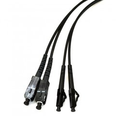 Optical patch cord SC/UPC-LC/UPC, SM, 1m, Duplex, black