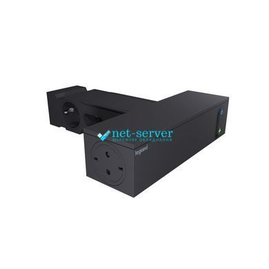Photo of Corner TV extension 4x (2K+Z and 2K) 16 A sockets with 2 m cable, black, Legrand 694515 &ndash; buy online with delivery across Ukraine at Net-server