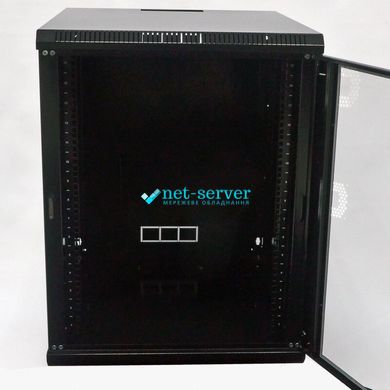 Шкаф серверный настенный 19", 15U, 773х600х700мм (В*Ш*Г), разборной, черный, UA-MGSWA157B
