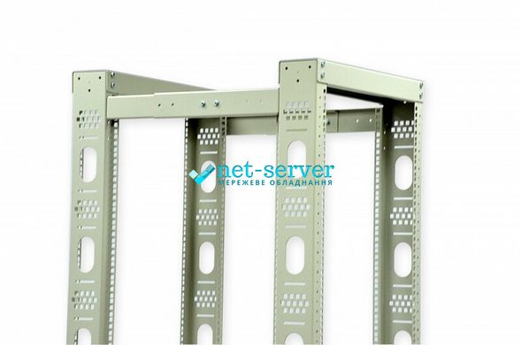 Two-post rack 19", 33U, 1590x540x810 (H*W*D) without feet, gray, CMS UA-OF33-D-GR