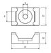 Площадка под стяжку с отверстием под шуруп, 22 x 15 мм, 100 шт, Instail, INCT-HC-2-BK