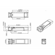 Оптичний SFP+ модуль 10G 10GBASE-BX BiDi WDM для одномодового волокна, LC, 20 км, TX1330/RX1270 нм, DOM SFP-10G-LR-BX-D