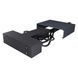 Corner TV extension 4x (2K+Z and 2K) 16 A sockets with 2 m cable, black, Legrand 694515