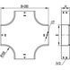 Cross branch DKC DPX 300x100 mm, Sendzimir hot-dip galvanized