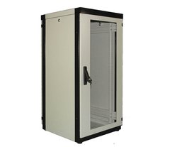 Floor-standing server cabinet 19", 24U, 1192x600x635mm (H*W*D), collapsible, gray, acrylic