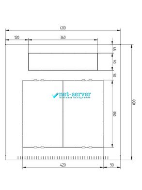 Server floor cabinet 19" 42U, 1970x800x600mm (H*W*D) Triton, RMA-42-A86-CAX-A1
