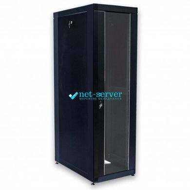 Floor-standing server cabinet 19", 45U, 610x1055mm (W*D), knockdown, black, UA-MGSE45610MB