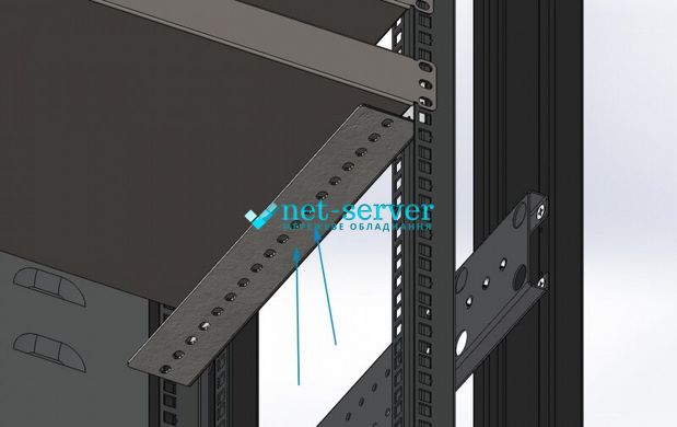Side support for server racks L= 1200mm, galvanized, UA-DR-1200Z