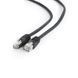 Патч-корд FTP Cat.6 Cablexpert 3 м, литой, экранированный сетевой кабель RJ-45 8P8C, коннекторы 50u" с фиксатором, черный, PP6-3M/BK