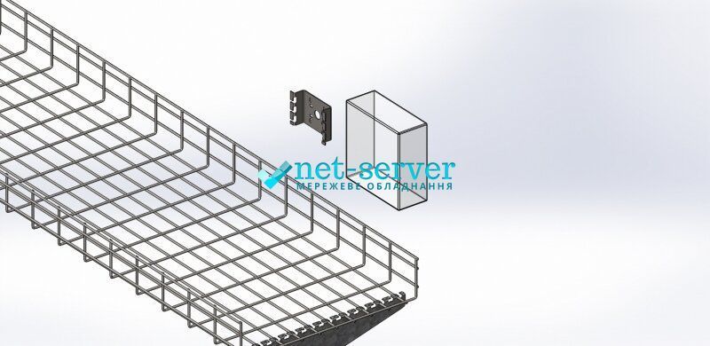 Photo of Universal bracket "Crab" for mesh tray, white zinc CMS-KRB1Z &ndash; buy online with delivery across Ukraine at Net-server