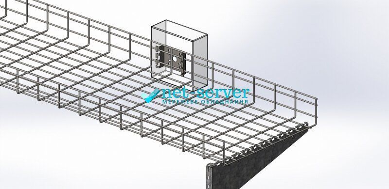 Photo of Universal bracket "Crab" for mesh tray, white zinc CMS-KRB1Z &ndash; buy online with delivery across Ukraine at Net-server