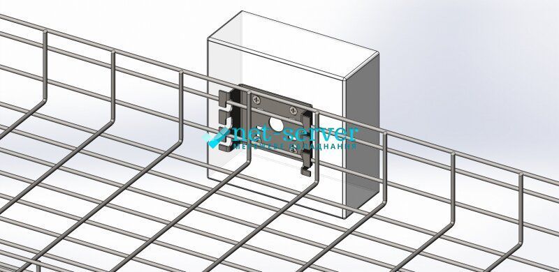 Photo of Universal bracket "Crab" for mesh tray, white zinc CMS-KRB1Z &ndash; buy online with delivery across Ukraine at Net-server
