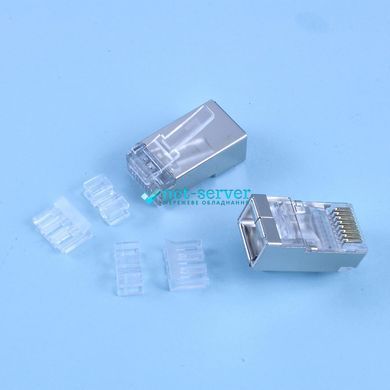 Фото Конектор STP кат. 6А, зі вставкою, EPNew GP-S28850BE3.92LV2Z &ndash; купить с доставкой по Украине в интернет-магазине Net-server