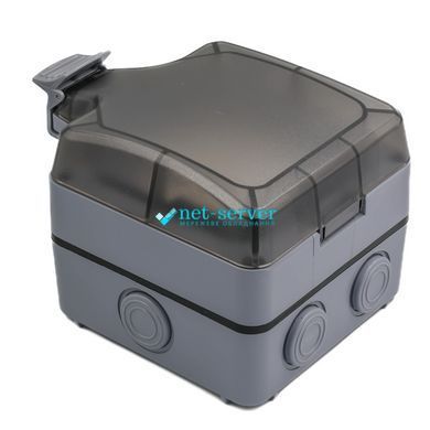 Photo of Outdoor IP66 protected socket for RJ45/Keystone - Wall-mounted housing KD-WP6039OTD moisture-resistant &ndash; buy online with delivery across Ukraine at Net-server