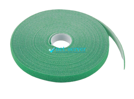 Hook and loop tape, 12 mm x 10 m, green, EPNew GT-1210-GN