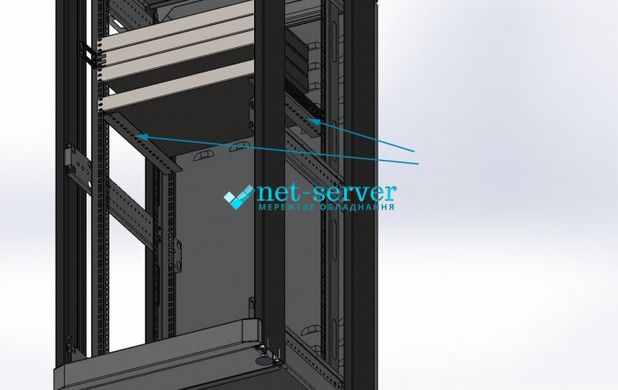 Side support for server racks L= 2000mm, galvanized, UA-DR-2000Z