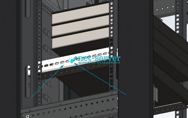 Side support for server racks L= 2000mm, galvanized, UA-DR-2000Z