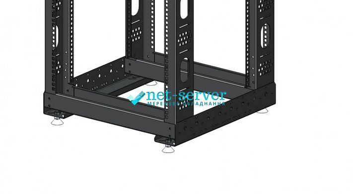 Photo of Two-post rack 19", 42U, 2025x540x540 (H*W*D) without feet, black, CMS UA-OF42-D54-BK &ndash; buy online with delivery across Ukraine at Net-server