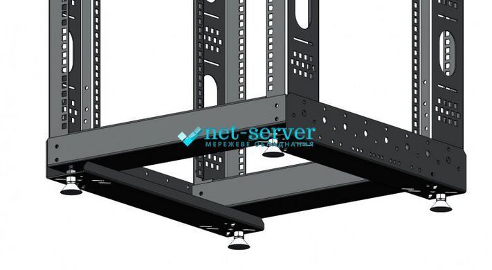 Photo of Two-post rack 19", 42U, 2025x540x540 (H*W*D) without feet, black, CMS UA-OF42-D54-BK &ndash; buy online with delivery across Ukraine at Net-server