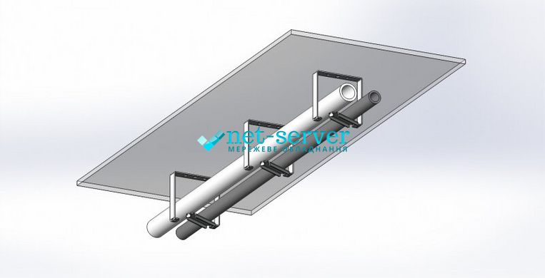 Clamp with swivel frame 80x80 gray.